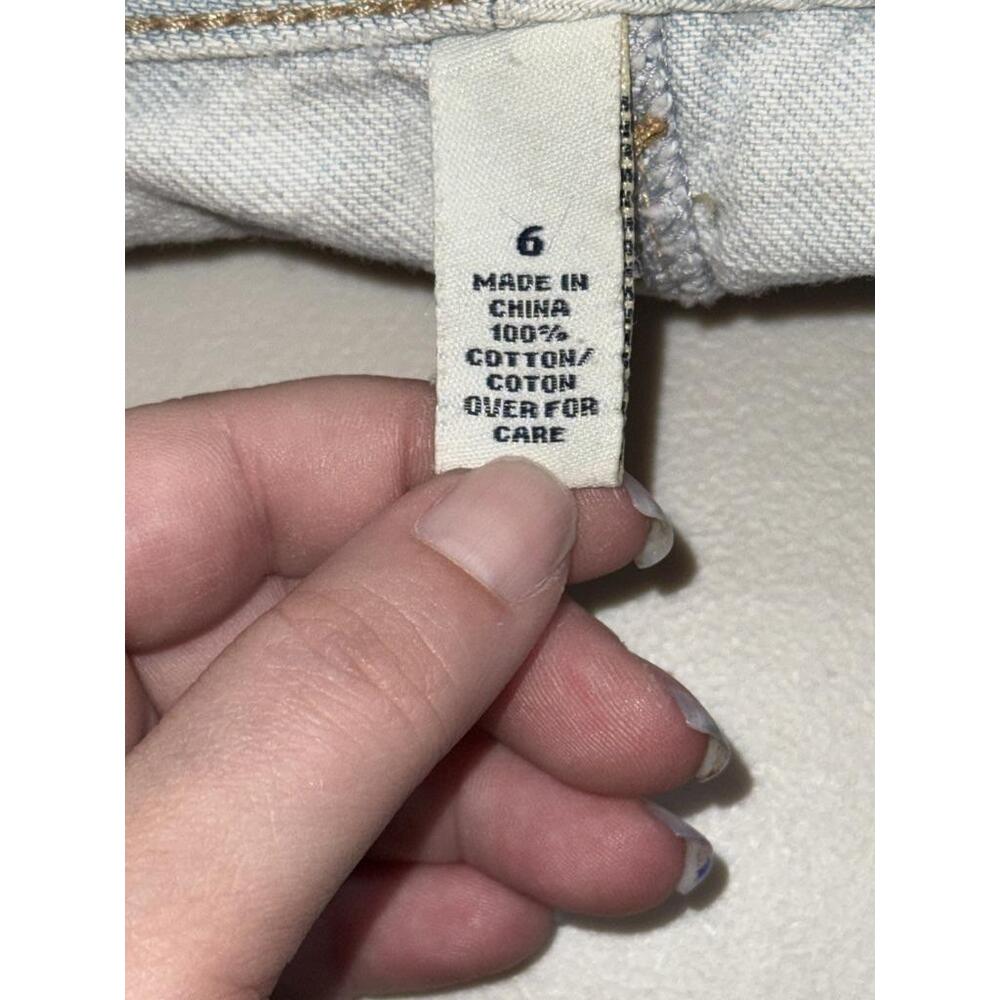NEW Abercrombie & Fitch Blue Denim Light Wash Distressed Cotton Mini Skirt Sz 6 - Picture 5 of 9